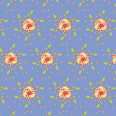 Dikişsiz çiçek desen renkli set