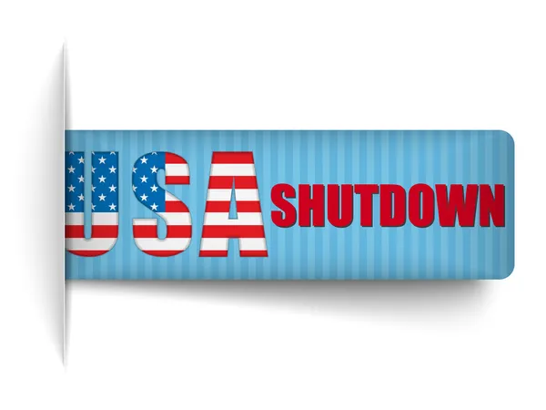 Encerramento do governo EUA Banners fechados . —  Vetores de Stock