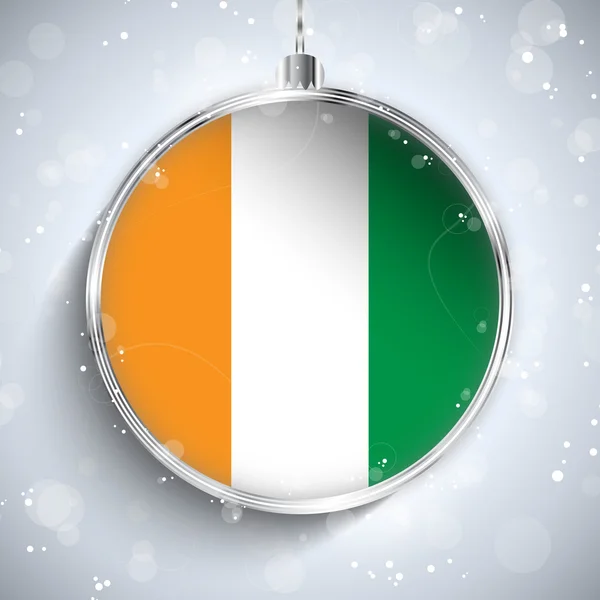 Veselé vánoční koule s vlajka Irsko — Stockový vektor