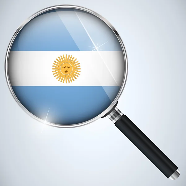 Nsa 美国政府的间谍程序的国家阿根廷 — 图库矢量图片