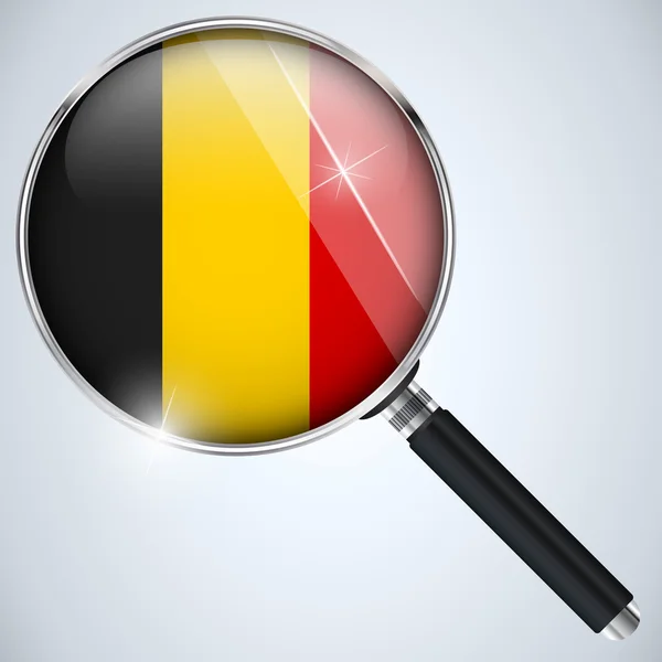 NSA USA Government Spy Program Pays Belgique — Image vectorielle