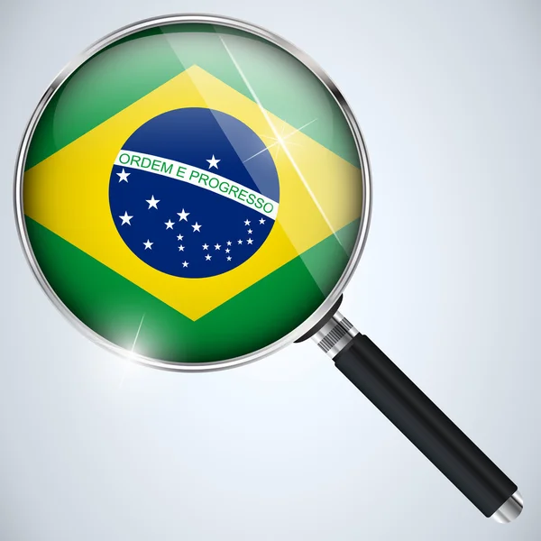 Nsa usa government spy program land brasilien — Stockvektor