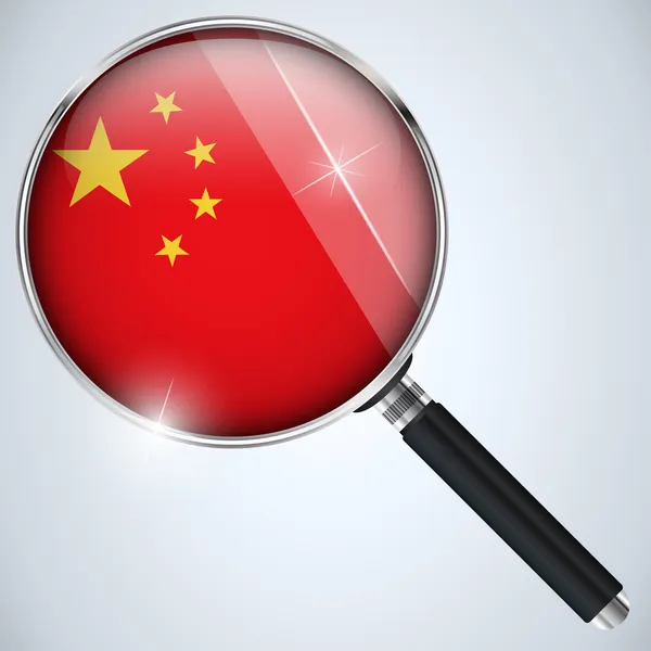 NSA USA Government Spy Program Country China — Stock Vector