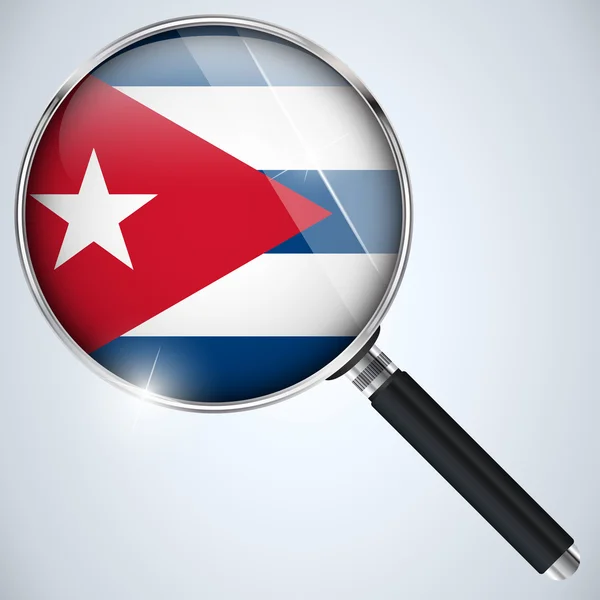 Nsa는 미국 정부의 스파이 프로그램 국가 쿠바 — 스톡 벡터