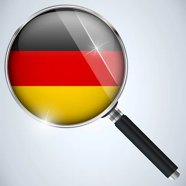 NSA usa regeringen spion program landet Tyskland — Stock vektor