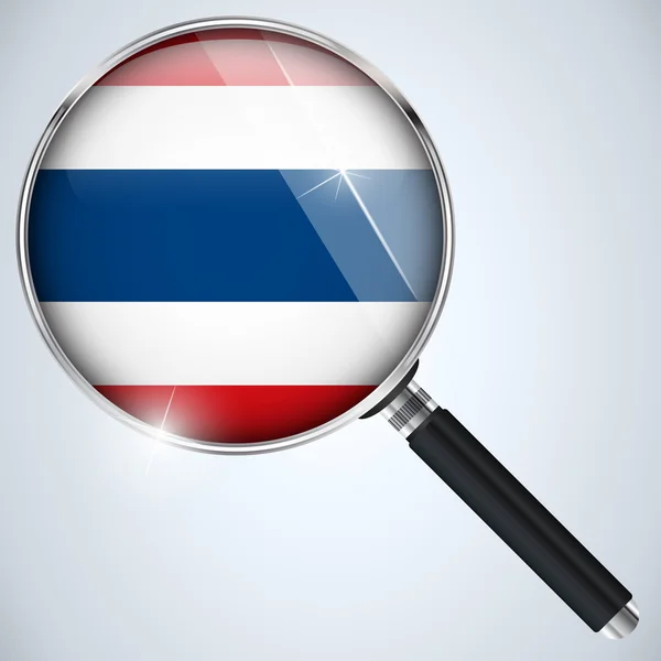 NSA ΗΠΑ κυβέρνηση κατασκόπων πρόγραμμα χώρα Ταϊλάνδη — Διανυσματικό Αρχείο
