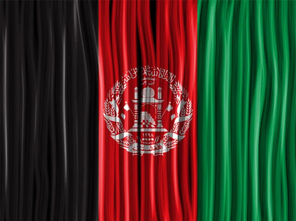 Afganistan bayrağı dalga kumaş dokusu — Stok Vektör