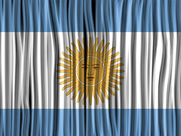 Tekstura tkanina fala flaga Argentyny — Wektor stockowy