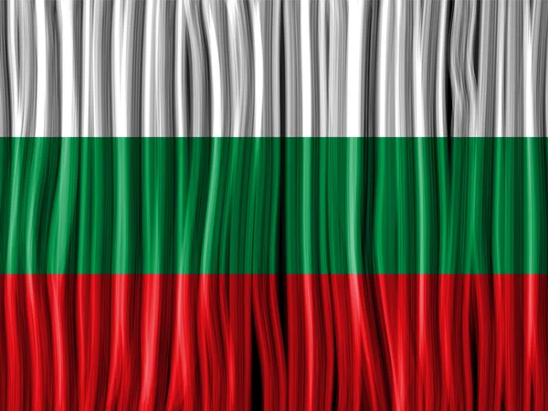 Bulgarien Flagge Welle Stoff Textur — Stockvektor