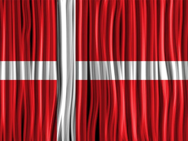 Denmark Flag Wave Fabric Texture — Stock Vector