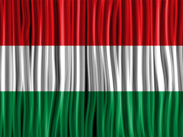 ハンガリーの国旗波生地のテクスチャ — ストックベクタ