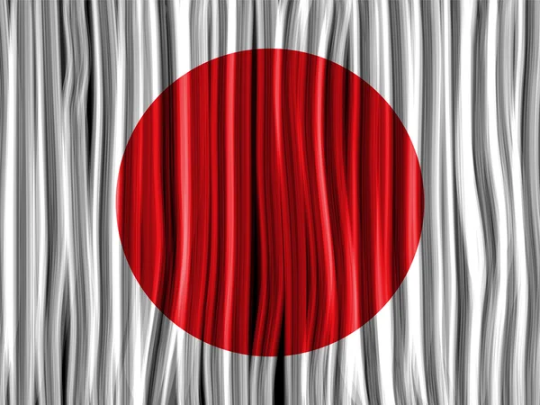 Tekstura tkanina fala flaga Japonii — Wektor stockowy