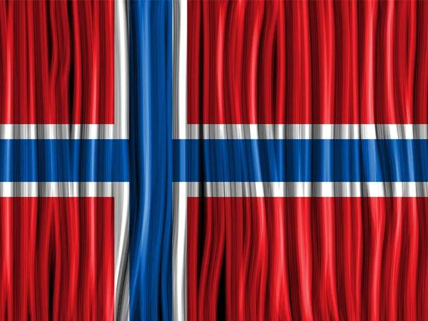 Norwegen Flagge Welle Stoff Textur — Stockvektor