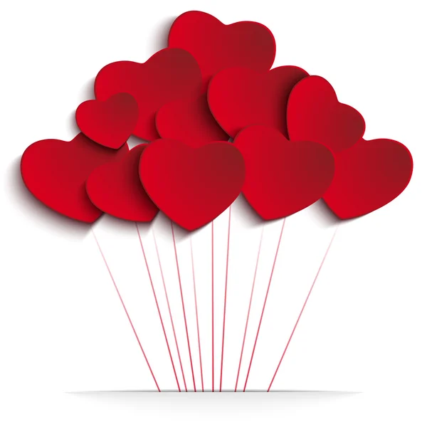 Воздушные шары в честь Дня Святого Валентина — стоковый вектор