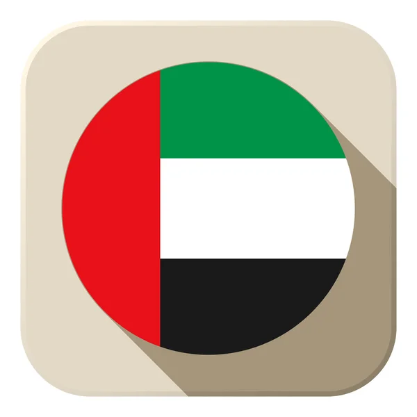 Emiratos Árabes Unidos botón de la bandera icono moderno — Vector de stock