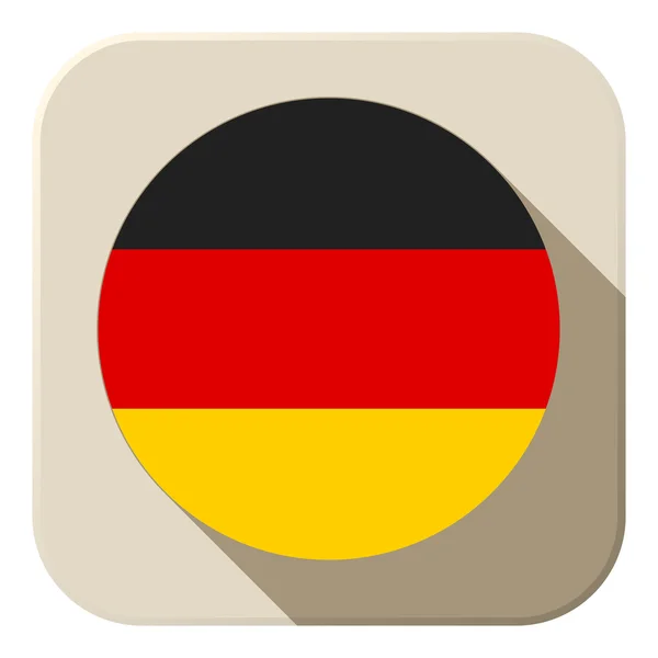 Γερμανία σημαία κουμπί εικονίδιο σύγχρονη — Διανυσματικό Αρχείο