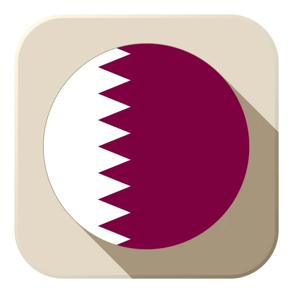 Qatar icône de bouton de drapeau moderne — Image vectorielle