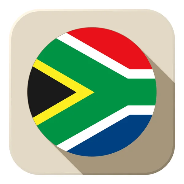 South Africa Flag Button Icon Modern — Stock Vector