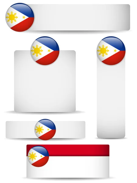 Filipinas País Banners — Archivo Imágenes Vectoriales