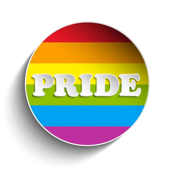 Gay Flag Circle Striped Sticker — Stock Vector