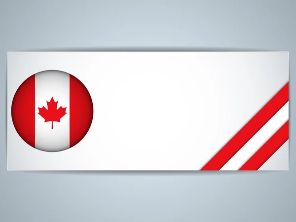 Canadá País Conjunto de Banners — Vetor de Stock