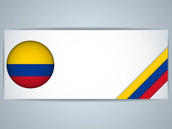 Kolombia Country Set of Banners - Stok Vektor
