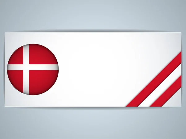 Denmark Country Set of Banners — Stock Vector