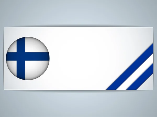 Finlandia País Conjunto de banners — Vector de stock
