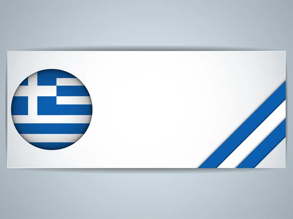 Grecia País Conjunto de banners — Vector de stock