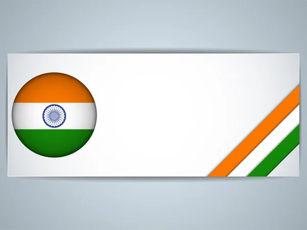 Indien Land Reihe von Fahnen — Stockvektor