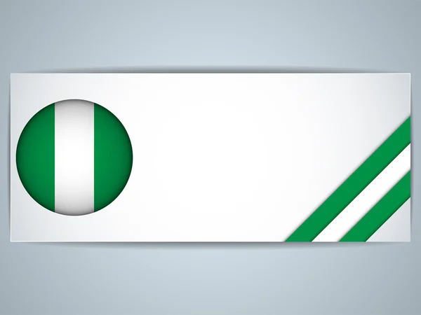 Nigeria kraju zestaw bannerów — Wektor stockowy