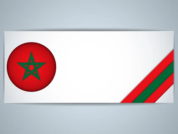 Marokko Land Reihe von Fahnen — Stockvektor