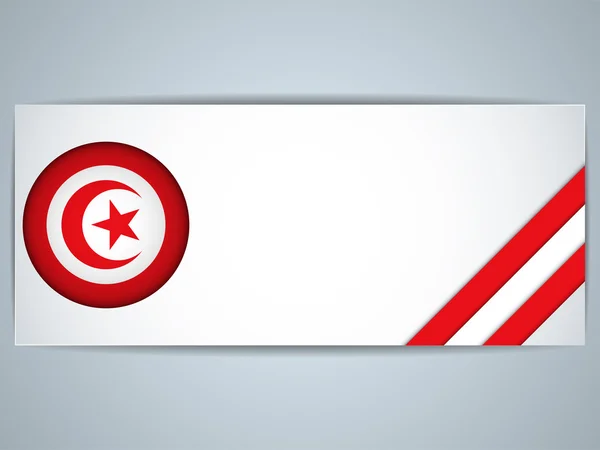 Tunisia Country Set of Banners — Stock Vector