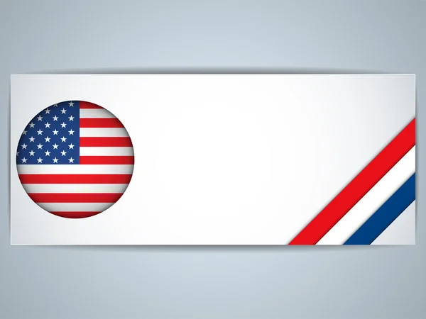 Estados Unidos País Conjunto de Banners — Vetor de Stock