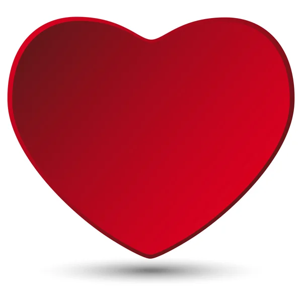Sevgililer Günü Kalbi Beyaz Arkaplanda — Stok Vektör