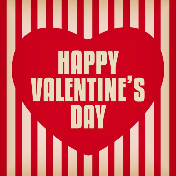 Valentine den srdce na retro pozadí — Stockový vektor