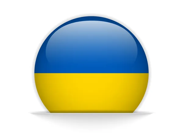 Прапор України глянсовий кнопки — стоковий вектор