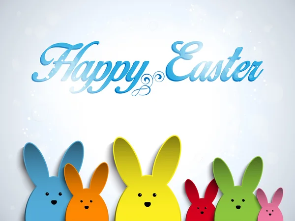 Happy easter konijn bunny kleuren — Stockvector