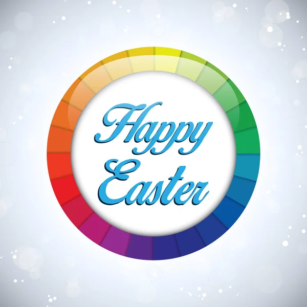 Happy Easter Rabbit Bunny on Rainbow Background — Stock Vector