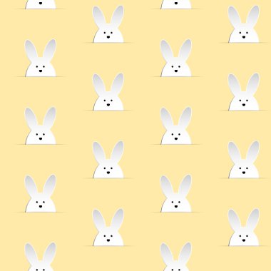 Mutlu Paskalya tavşanı tavşan sarı sorunsuz arka plan
