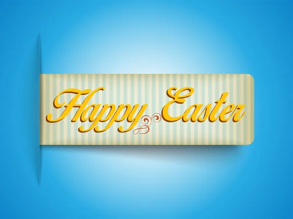 Happy Easter Banner Tag Sticker — Stock Vector