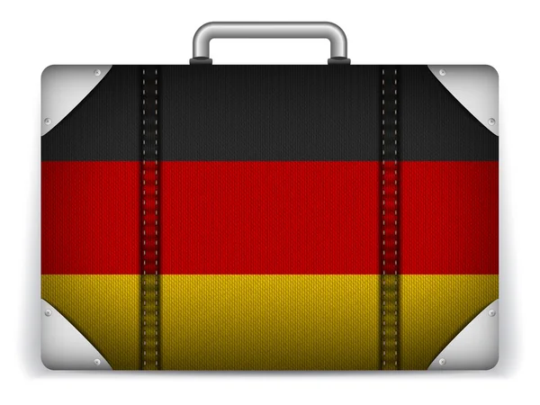 Germany Travel Luggage with Flag for Vacation — Stock Vector