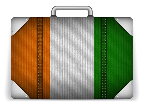 Irlanda Equipaje de viaje con bandera para vacaciones — Vector de stock