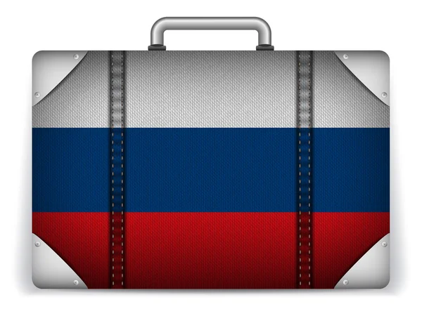 Rusia Equipaje de viaje con bandera para vacaciones — Archivo Imágenes Vectoriales