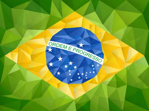 Brasil País Bandera Fondo geométrico — Vector de stock