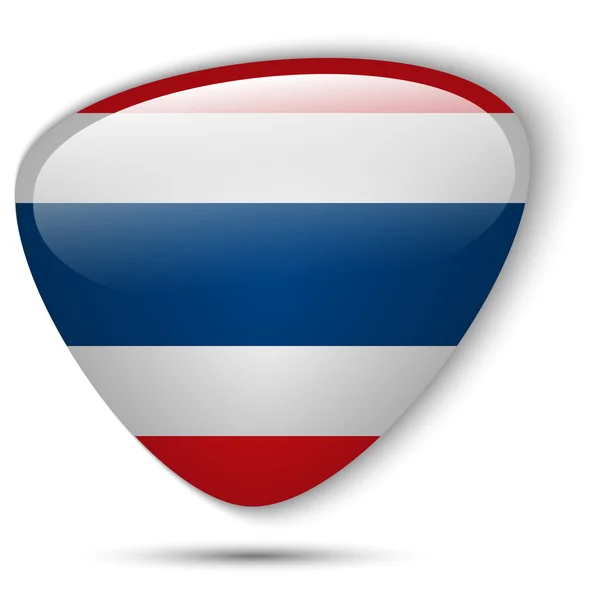 Thailand flagga blankt knappen — Stock vektor