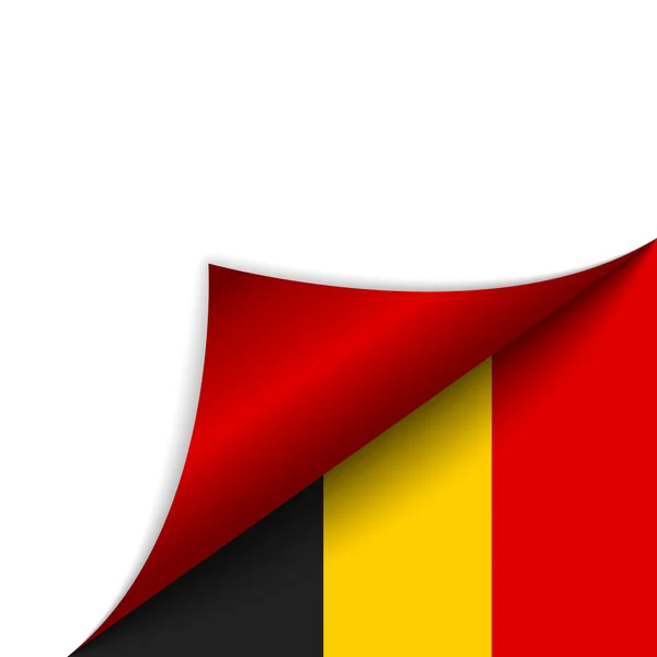 Belgium Country Flag Turning Page — Stock Vector