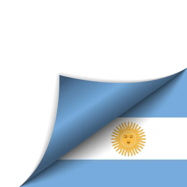 Argentina Country Flag Turning Page — Stock Vector