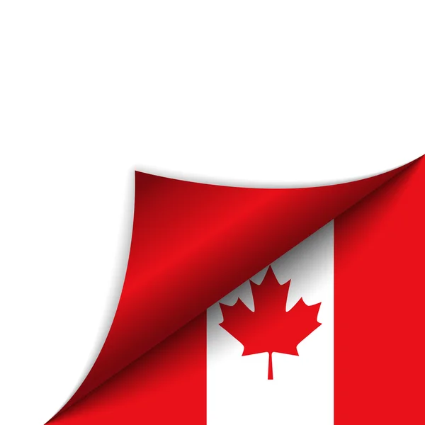 Canada Country Flag Turning Page — Stock Vector