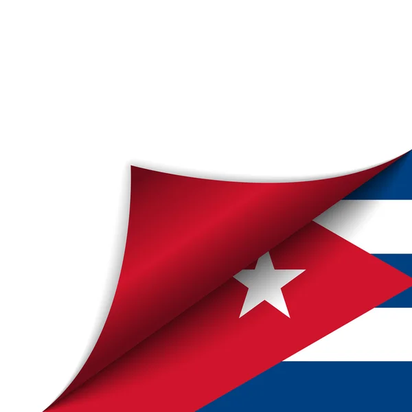 Cuba landenpagina vlag draaien — Stockvector